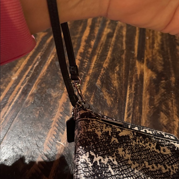 Coach Black and Cream Textured Clutch - Picture 6 of 6